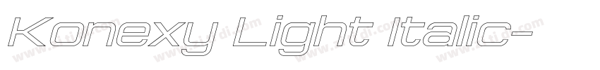Konexy Light Italic字体转换 Konexy Light Italic字体转换